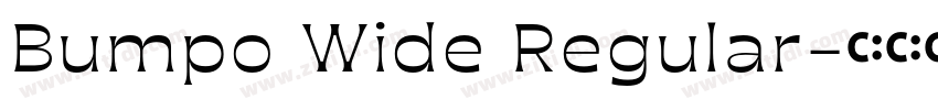 Bumpo Wide Regular字体转换